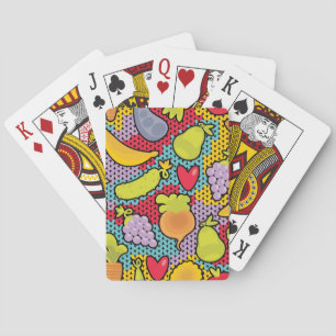 Jeu De Cartes Motif avec fruits et légumes