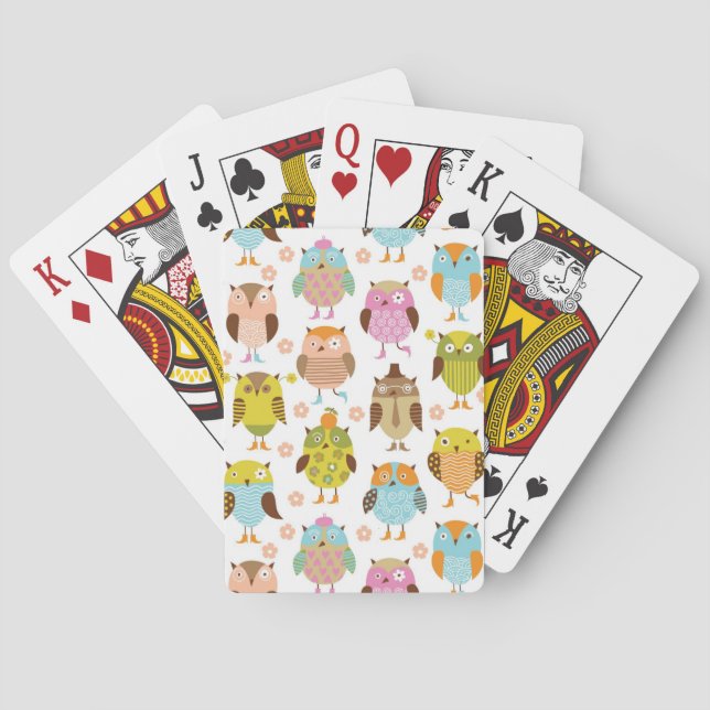Jeu De Cartes motif avec oiseaux (dos)