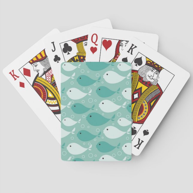 Jeu De Cartes motif avec poisson (dos)