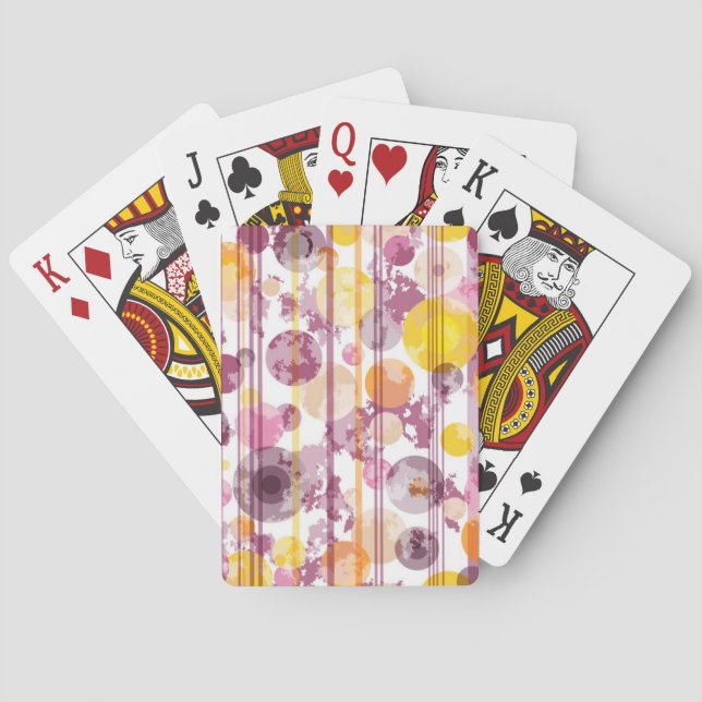 Jeu De Cartes Motif blanc rayé tacheté (dos)