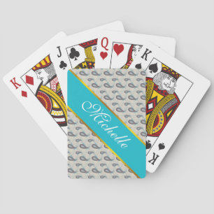 Jeu De Cartes Motif Champagne Paisley
