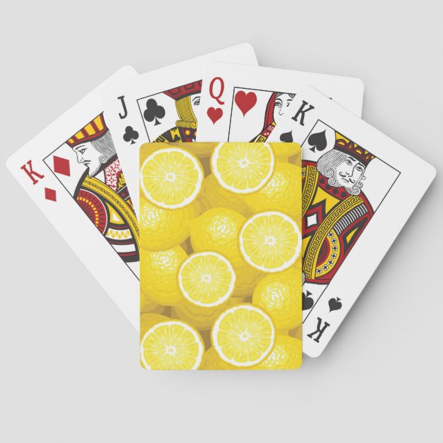 Jeu De Cartes Motif citron 2 (dos)