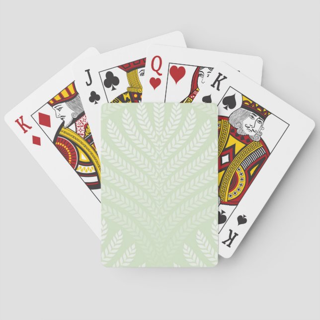 Jeu De Cartes Motif classique de feuillage dans le blanc et le (dos)