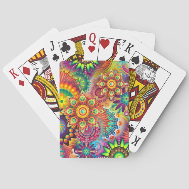 Jeu De Cartes Motif coloré de Mandalas (dos)