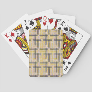 Jeu De Cartes Motif croisé moderne de rayure de la moitié du