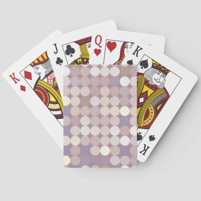 Jeu De Cartes Motif d'abrégé sur cercles de tissu (dos)