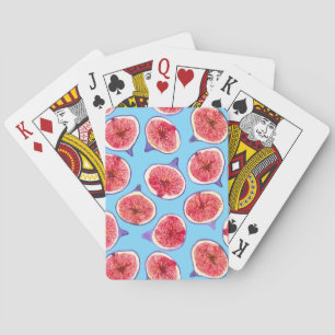 Jeu De Cartes Motif d'aquarelle des tranches de fibres