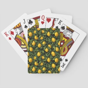 Jeu De Cartes Motif d'arbre de citron agrumes vibrant