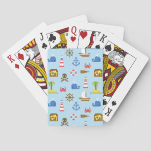 Jeu De Cartes Motif d'art maritime Pixel
