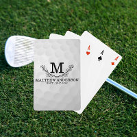 Motif de balle de golf personnalisé Nom Monogramme