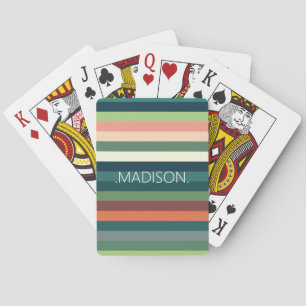 Jeu De Cartes Motif de bandes de couleur