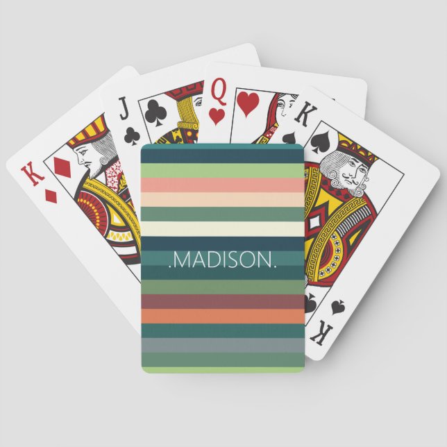Jeu De Cartes Motif de bandes de couleur (dos)