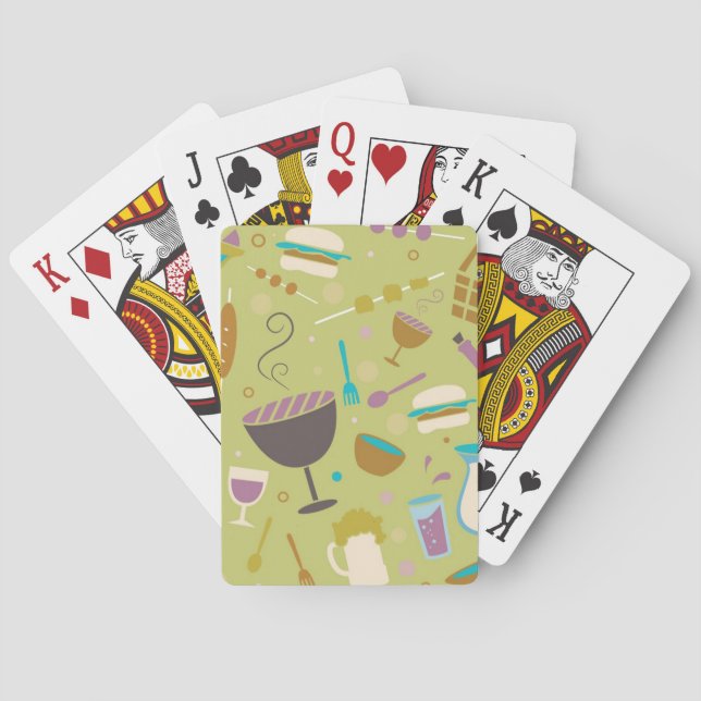 Jeu De Cartes Motif de barbecue (dos)