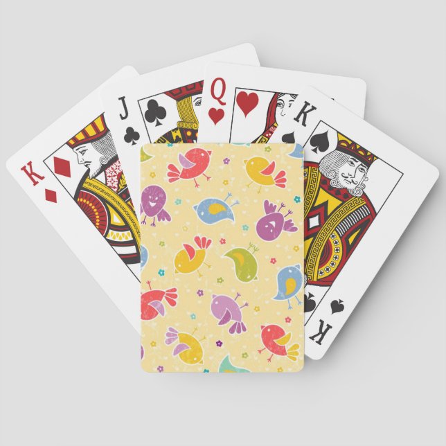 Jeu De Cartes Motif de bébé avec les oiseaux mignons (dos)