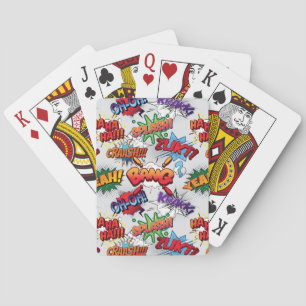 Jeu De Cartes Motif de bulle Superhero