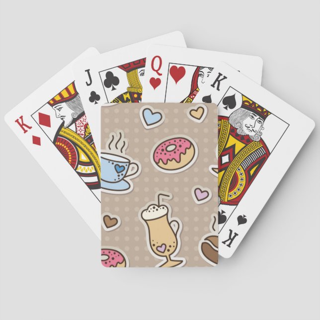 Jeu De Cartes Motif de café (dos)