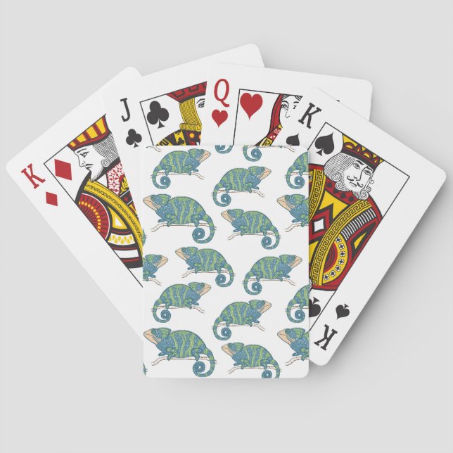 Jeu De Cartes Motif de caméléon (dos)