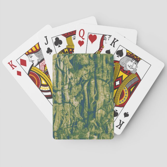 Jeu De Cartes Motif de camouflage d'écorce d'arbre (dos)