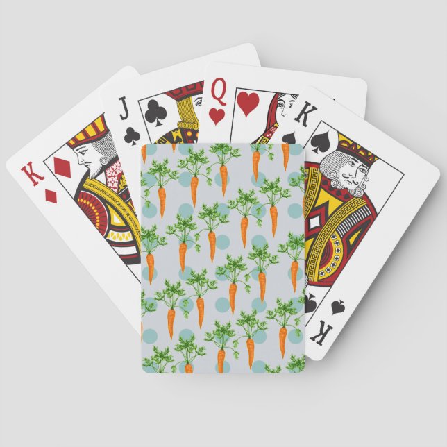 Jeu De Cartes Motif de carottes (dos)