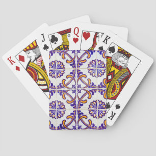 Jeu De Cartes Motif de carreaux en gros plan, Portugal