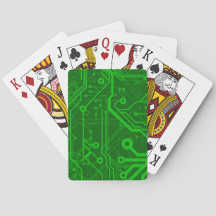 Jeu De Cartes Motif de carte électronique de vert