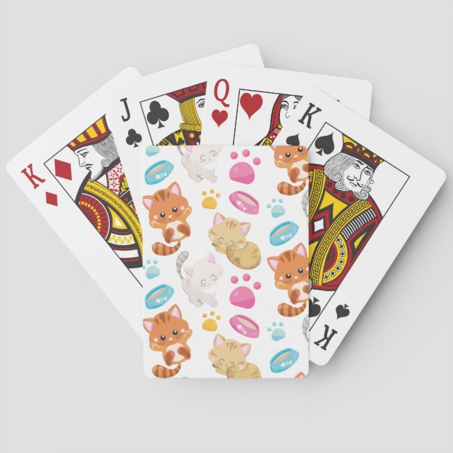 Jeu De Cartes Motif De Chats, Chats Mignons, Kitty, Chatons, Paw (dos)