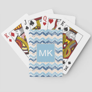 Jeu De Cartes Motif de Chevron de l'océan pacifique
