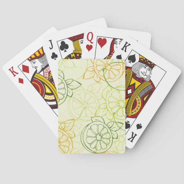 Jeu De Cartes Motif de citron (dos)