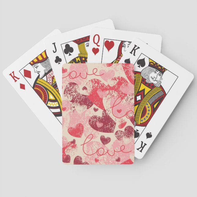 Jeu De Cartes Motif de coeur (dos)