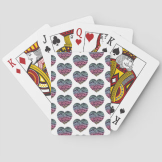 Jeu De Cartes Motif de cœur coloré