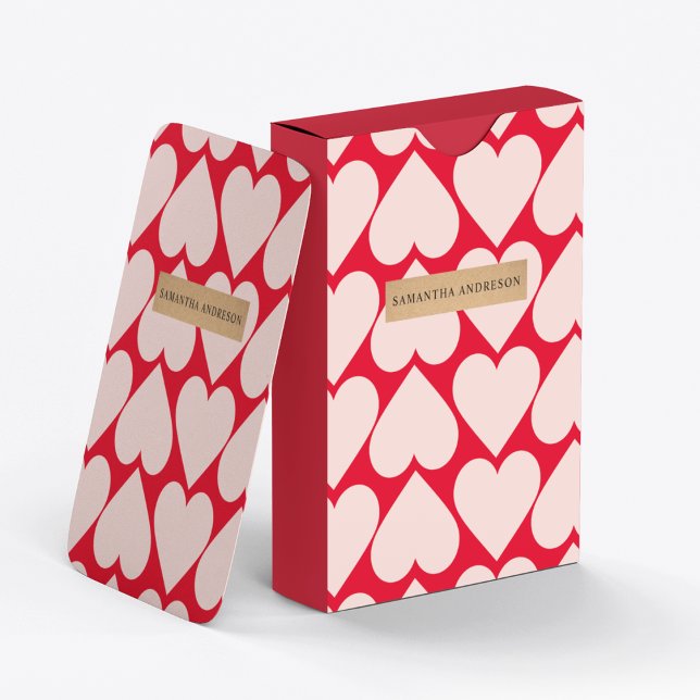 Jeu De Cartes Motif de coeur romantique et rouge moderne (Créateur téléchargé)