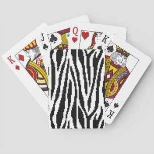 Jeu De Cartes Motif de conception d'impression Zebra Pixel 8 bit