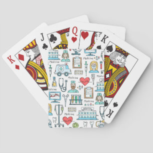 Jeu De Cartes Motif de conception Médicale