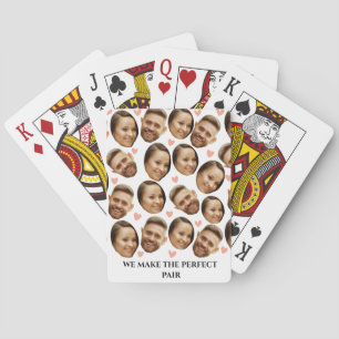 Jeu De Cartes Motif de couple drôle coeur photo de visage person
