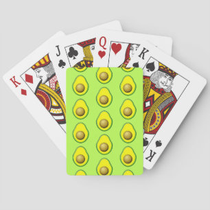 Jeu De Cartes Motif de dessin Avocado de style vintage