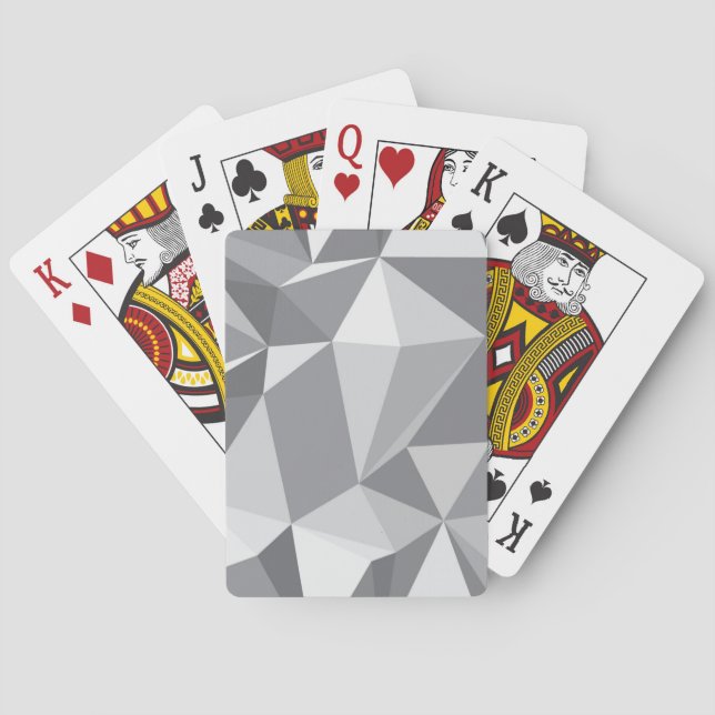 Jeu De Cartes Motif de diamant - polygone abstrait (dos)