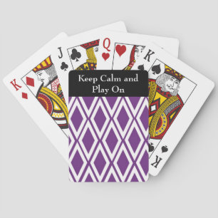 Jeu De Cartes Motif de diamants violet et blanc