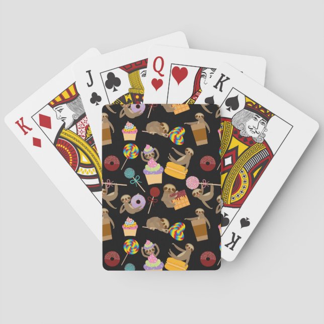 Jeu De Cartes Motif de festins de bonbon à paresse (dos)