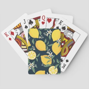 Jeu De Cartes Motif de feuille jaune citron