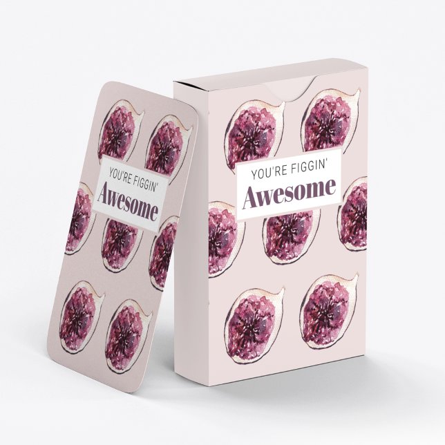 Jeu De Cartes Motif de Fig violet moderne & Vous êtes Figgin' Aw (Créateur téléchargé)