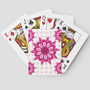Jeu De Cartes Motif de fleur de kaléidoscope abstrait coloré Thr