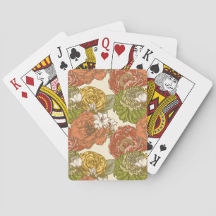 Jeu De Cartes Motif de fleurs du jardin