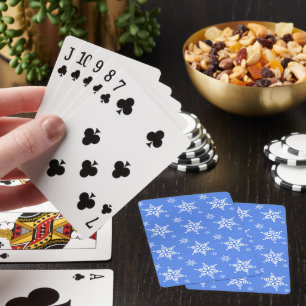 Jeu De Cartes Motif de flocons de neige, Flakes blancs, Neige, B