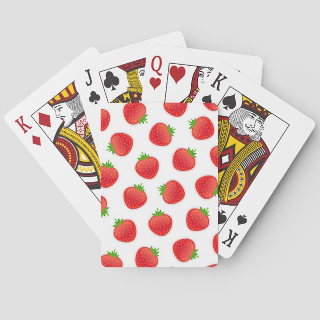 Jeu De Cartes Motif de fraises (dos)