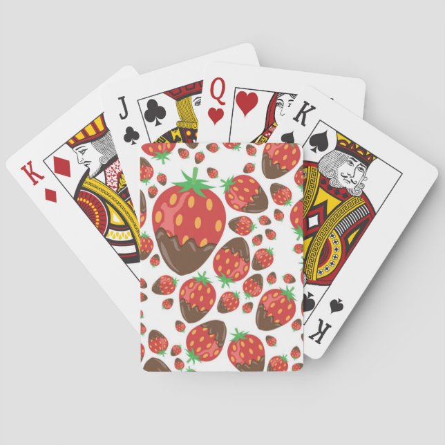 Jeu De Cartes Motif de fraises (dos)