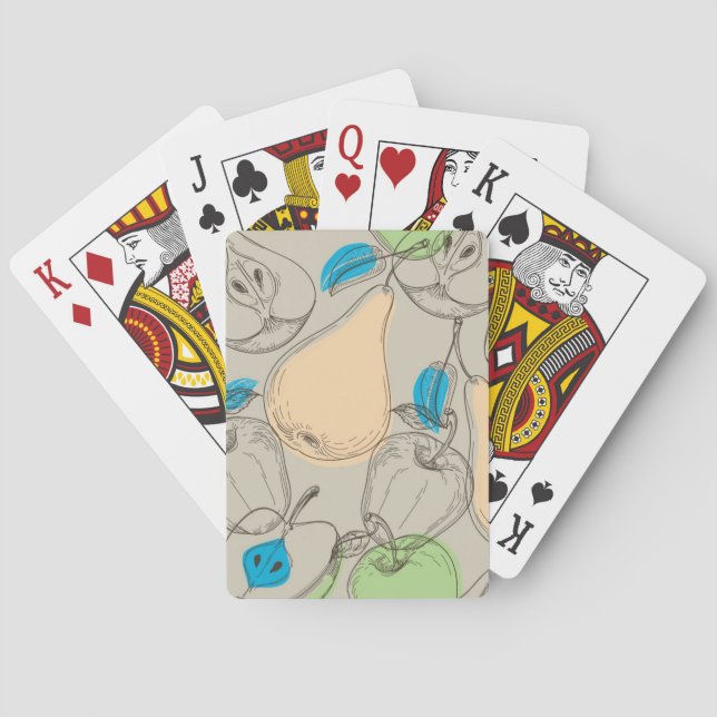 Jeu De Cartes Motif de fruits (dos)