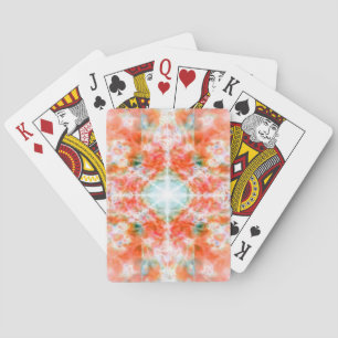 Jeu De Cartes Motif de kaléidoscope orange