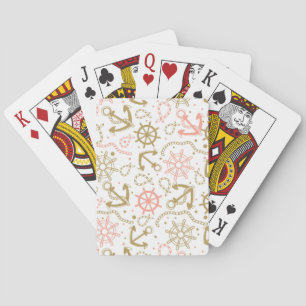 Jeu De Cartes Motif de la Ancre d'or
