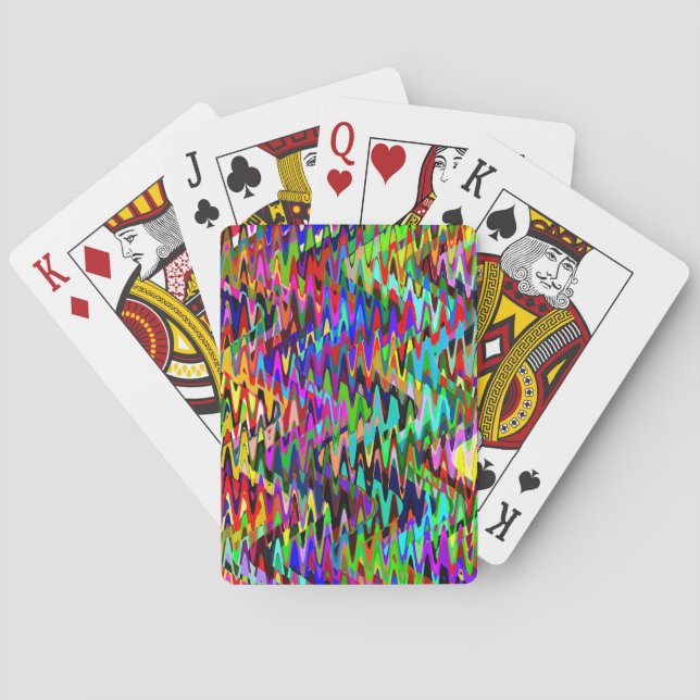 Jeu De Cartes Motif de la vague de mosaïque Abstraite #4 (dos)
