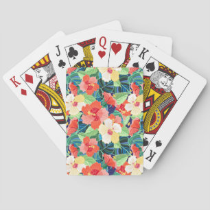 Jeu De Cartes Motif de l'Hibiscus coloré